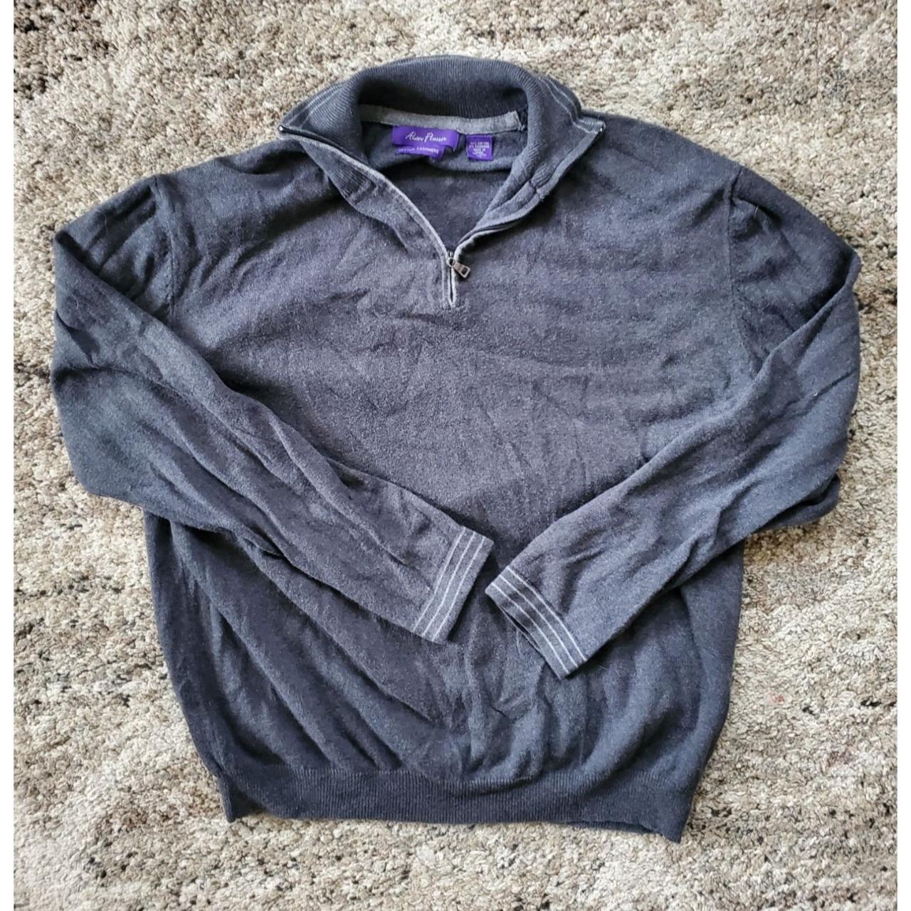 Alan Flusser cashmere and cotton blend quarter zip Depop