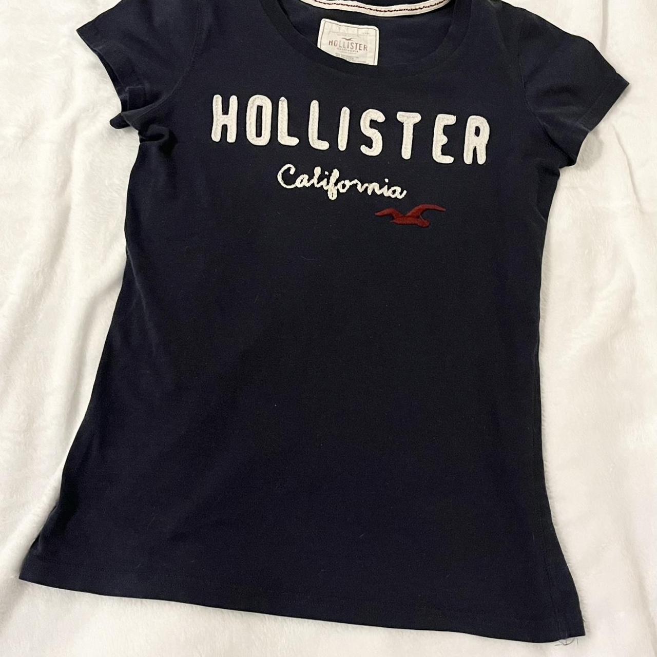 Hollister •Navy Blue with white letters.... - Depop