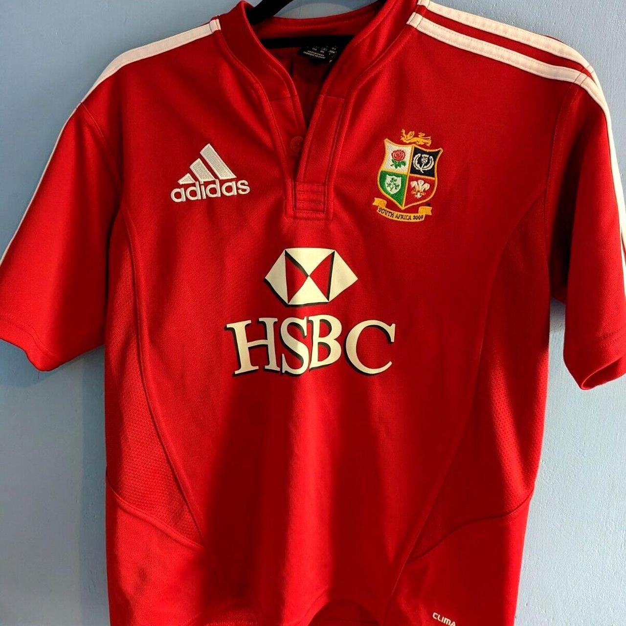 British Lions 2009 South Africa Red HSBC Top Boys... - Depop