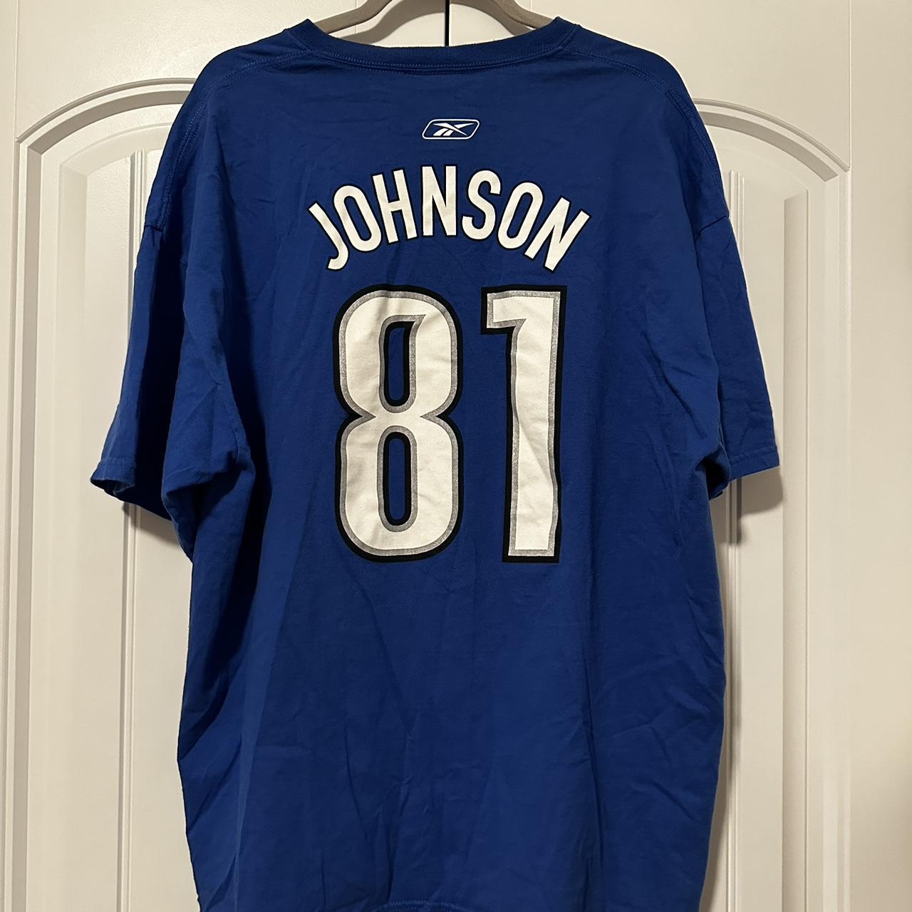 NFL NFL Mens 2XL Detroit Lions Calvin Johnson 81 Blue Jersey