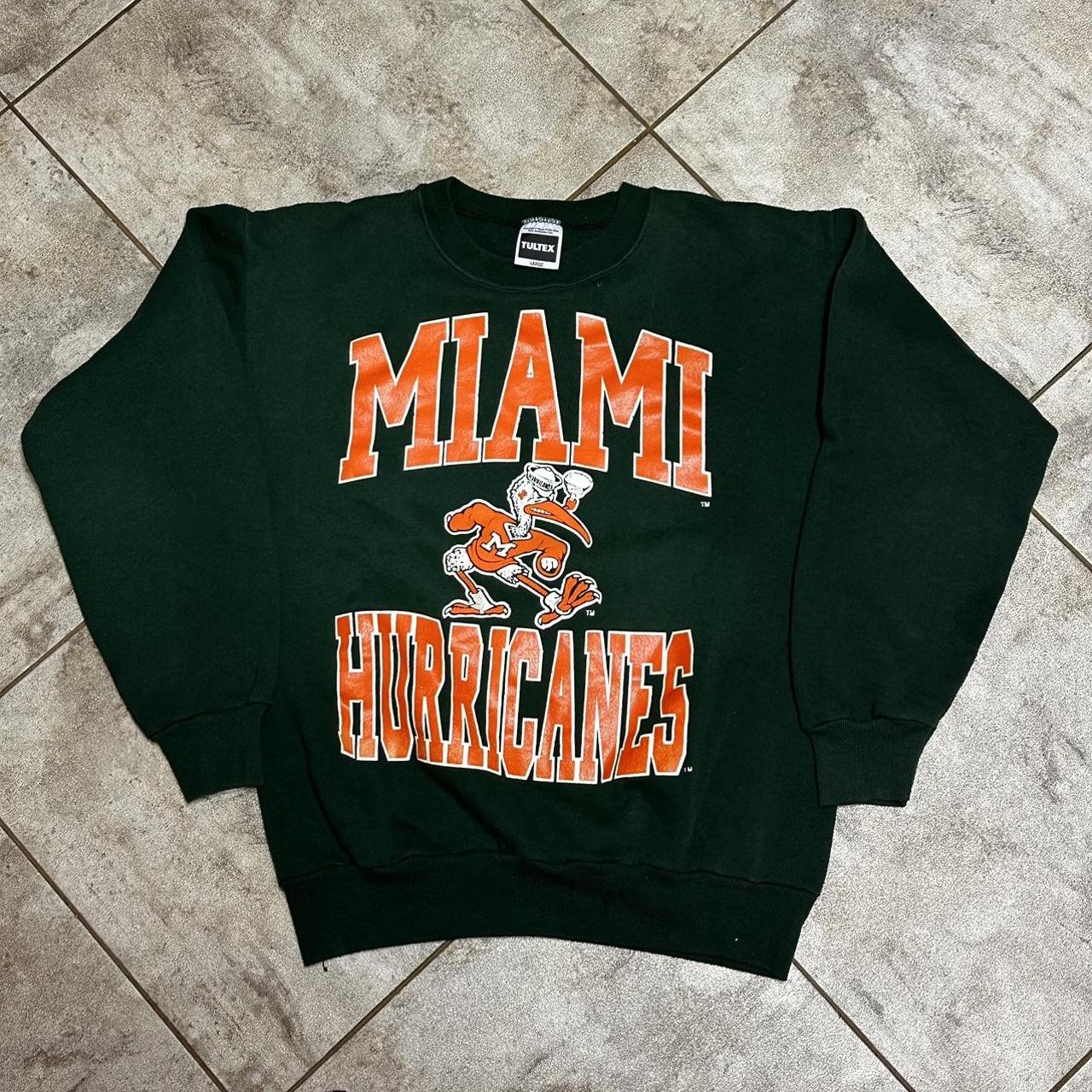 Vintage 90s Miami Hurricanes Crewneck shirt Miami Hurricanes Shirt