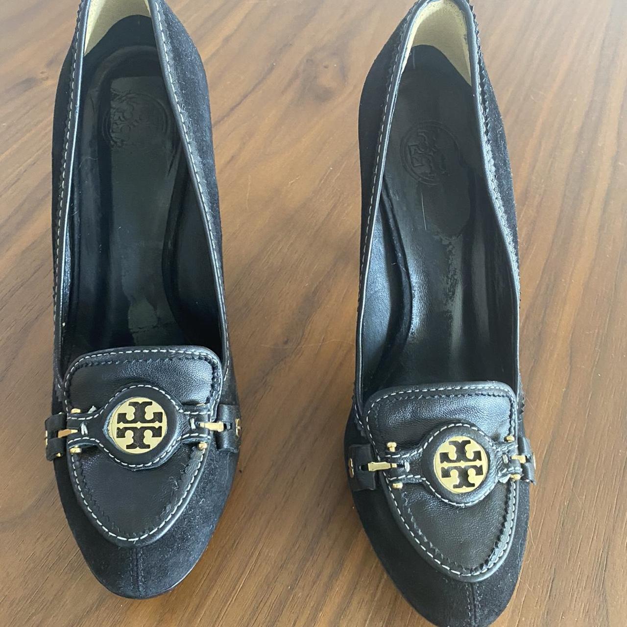 Tory Burch Women's Black Courts | Depop