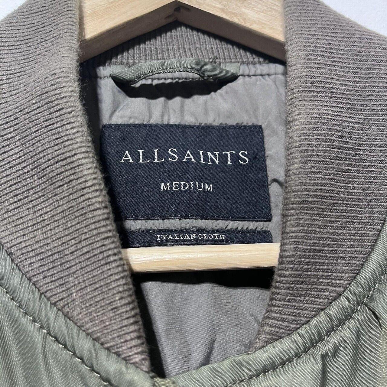 AllSaints KITSON Green Bomber Jacket Italian Cloth