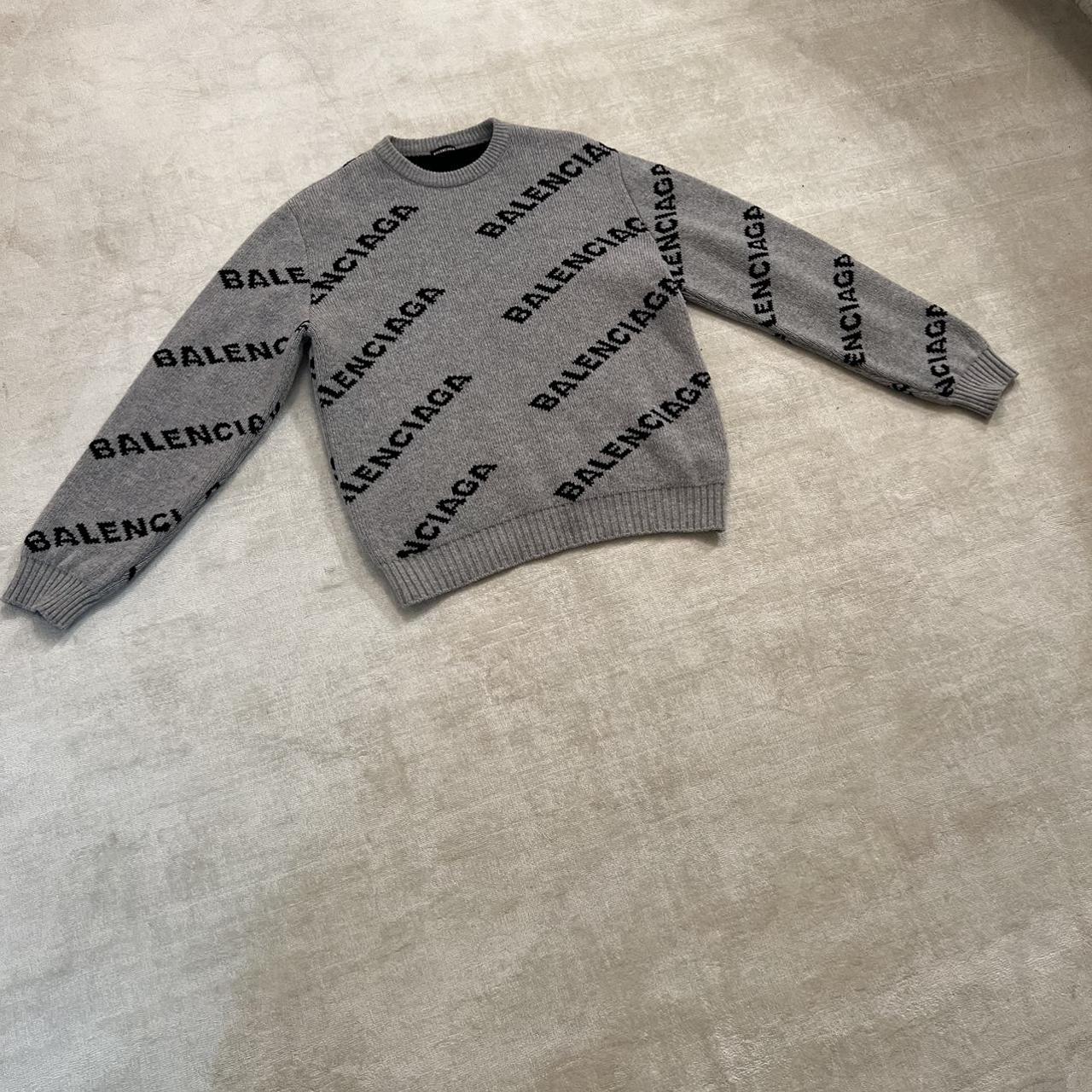 Balenciaga grey logo on sale sweater