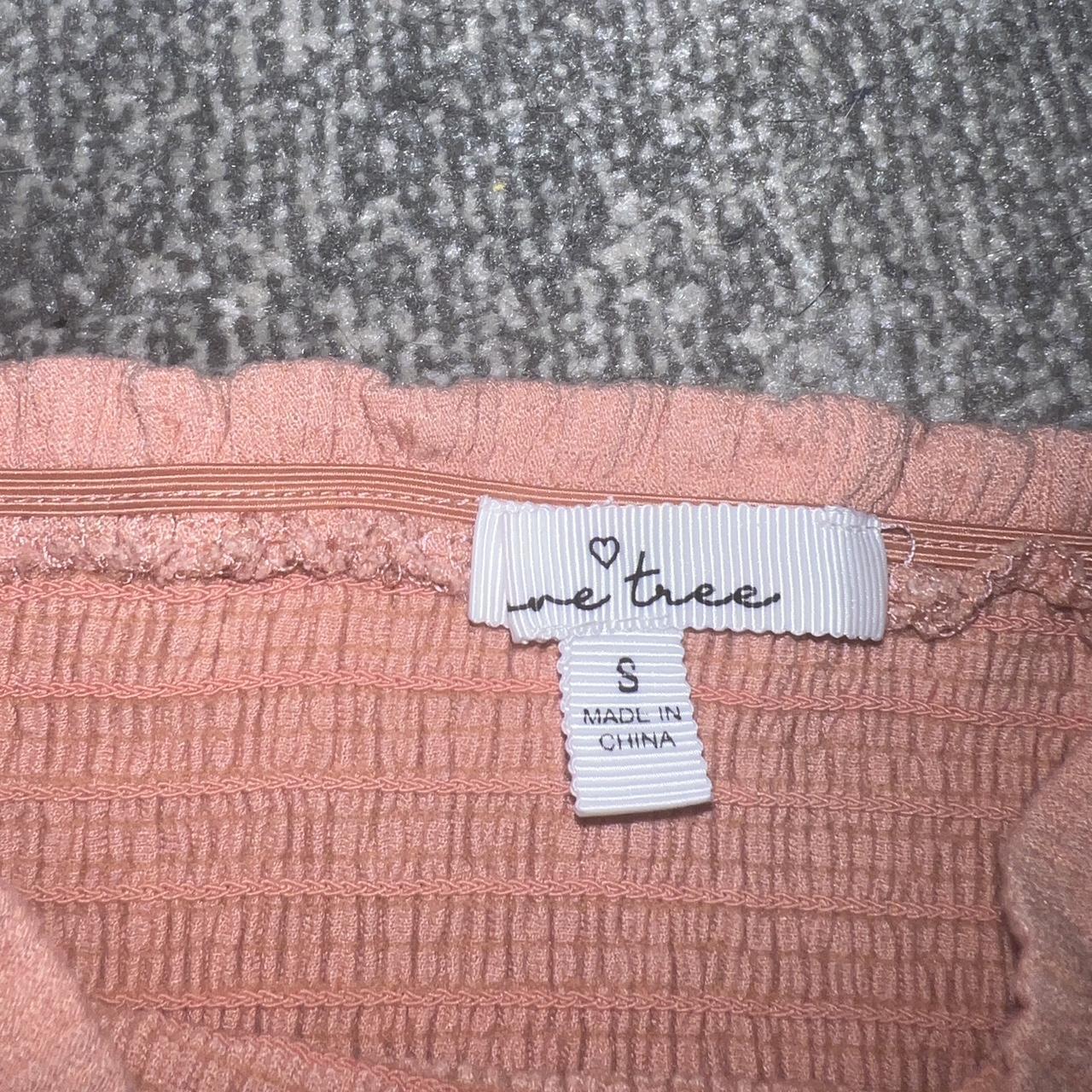 Coral/pink love tree tube top. Really tight and... - Depop