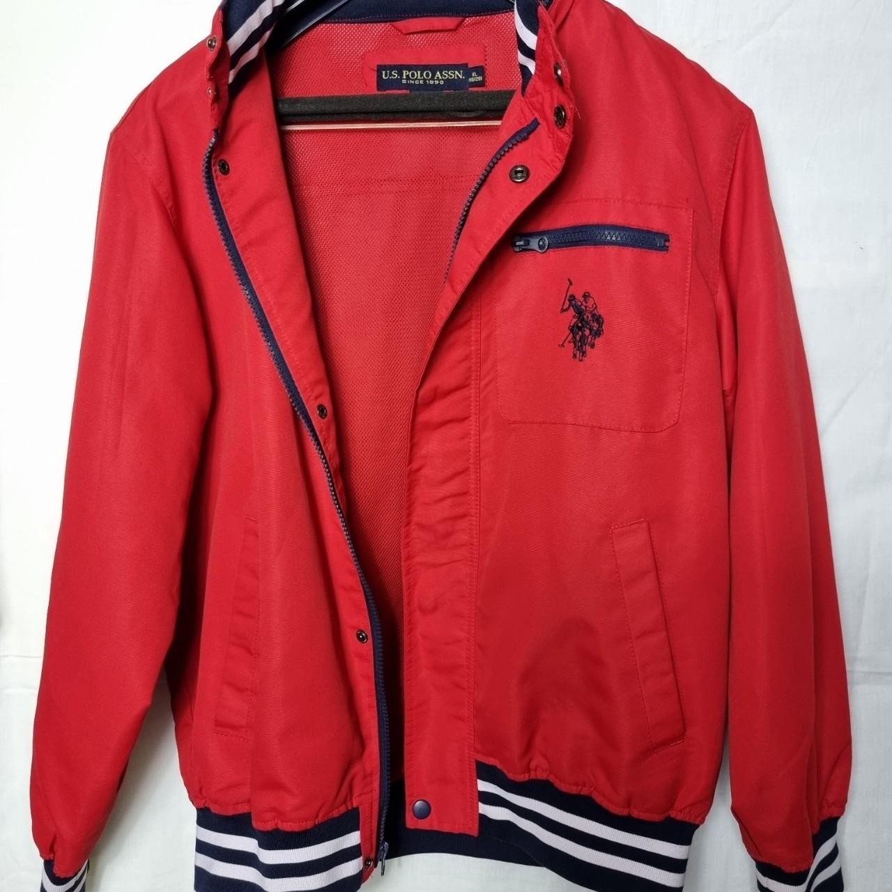 Us Polo Assn Men Red Jacket Only Worn 1times For Few Depop