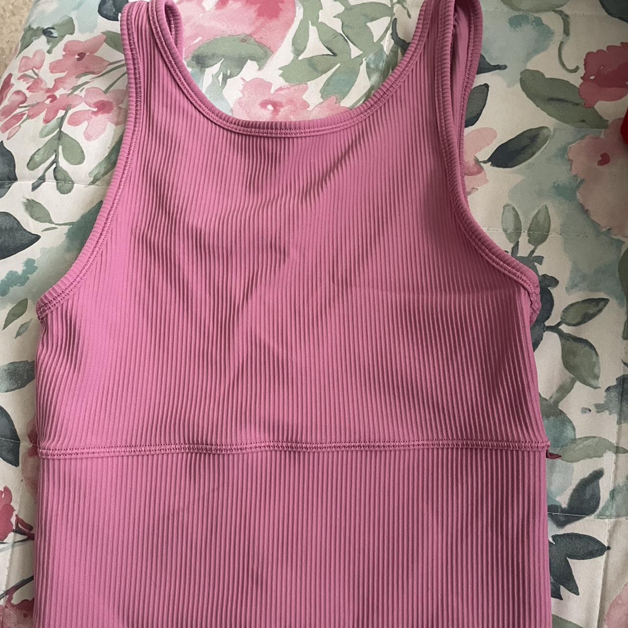 Lululemon power pose pink Y strap tank size 10 - Depop