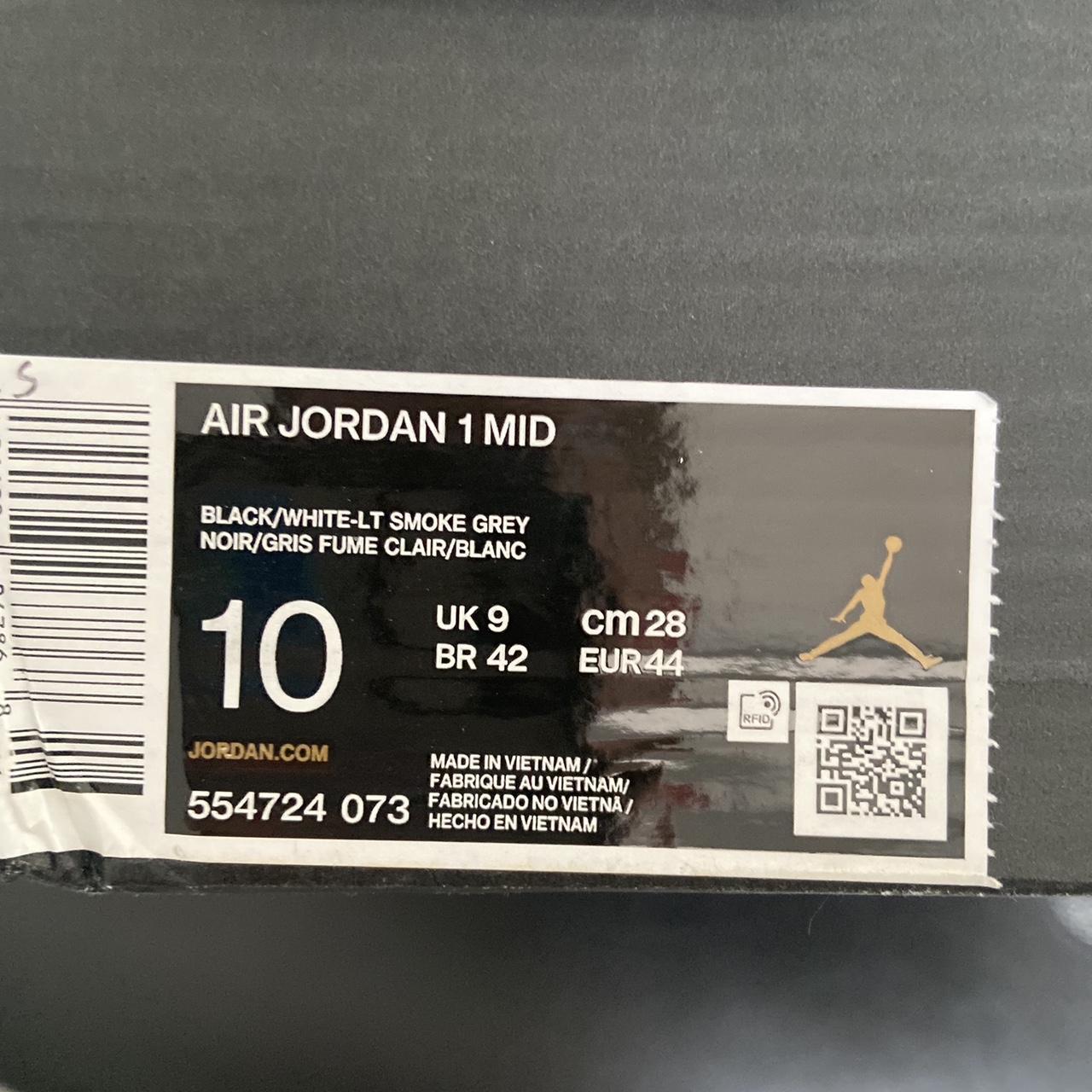 jordan 1 white shadow size 6