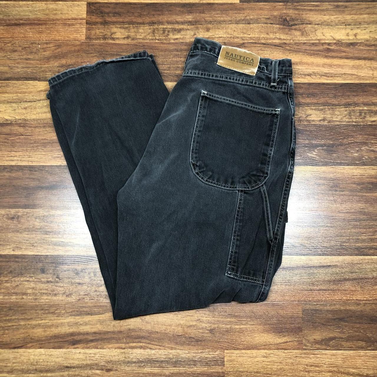 Náutica Black Cargo Jeans with White... - Depop