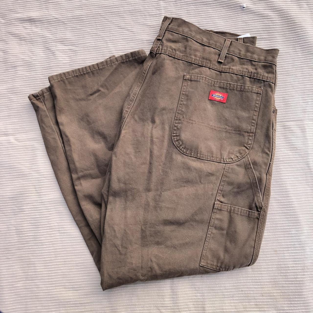 Dickies Brown Tan Cargo Pants Perfect Condition,... - Depop