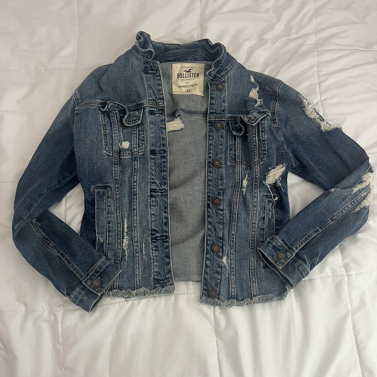 Hollister ripped jean store jacket