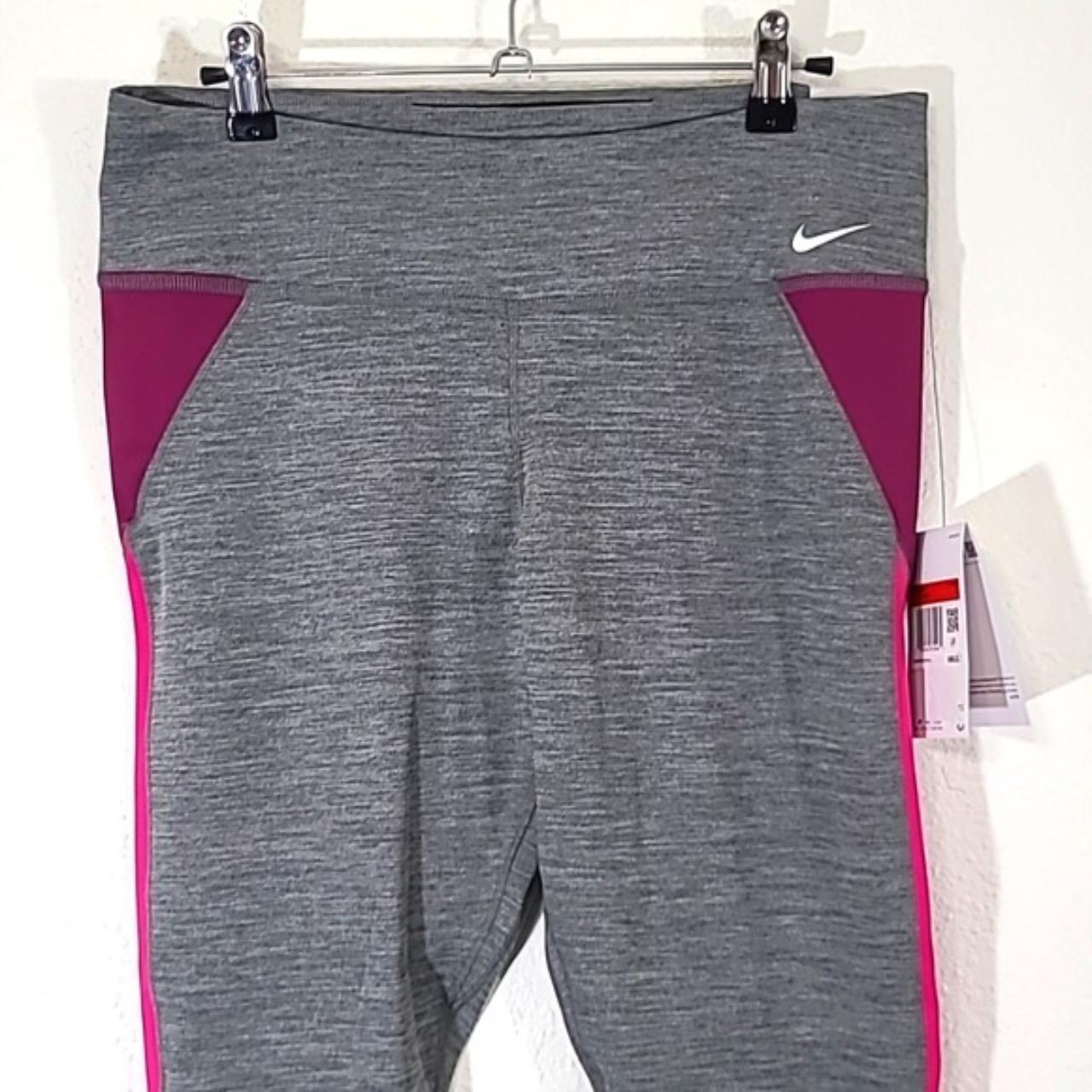 Nike One tight fit mid rise full length pink - Depop