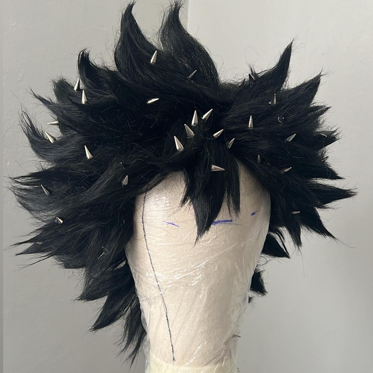 Spiked black wig with accessories styled for Dabi... - Depop