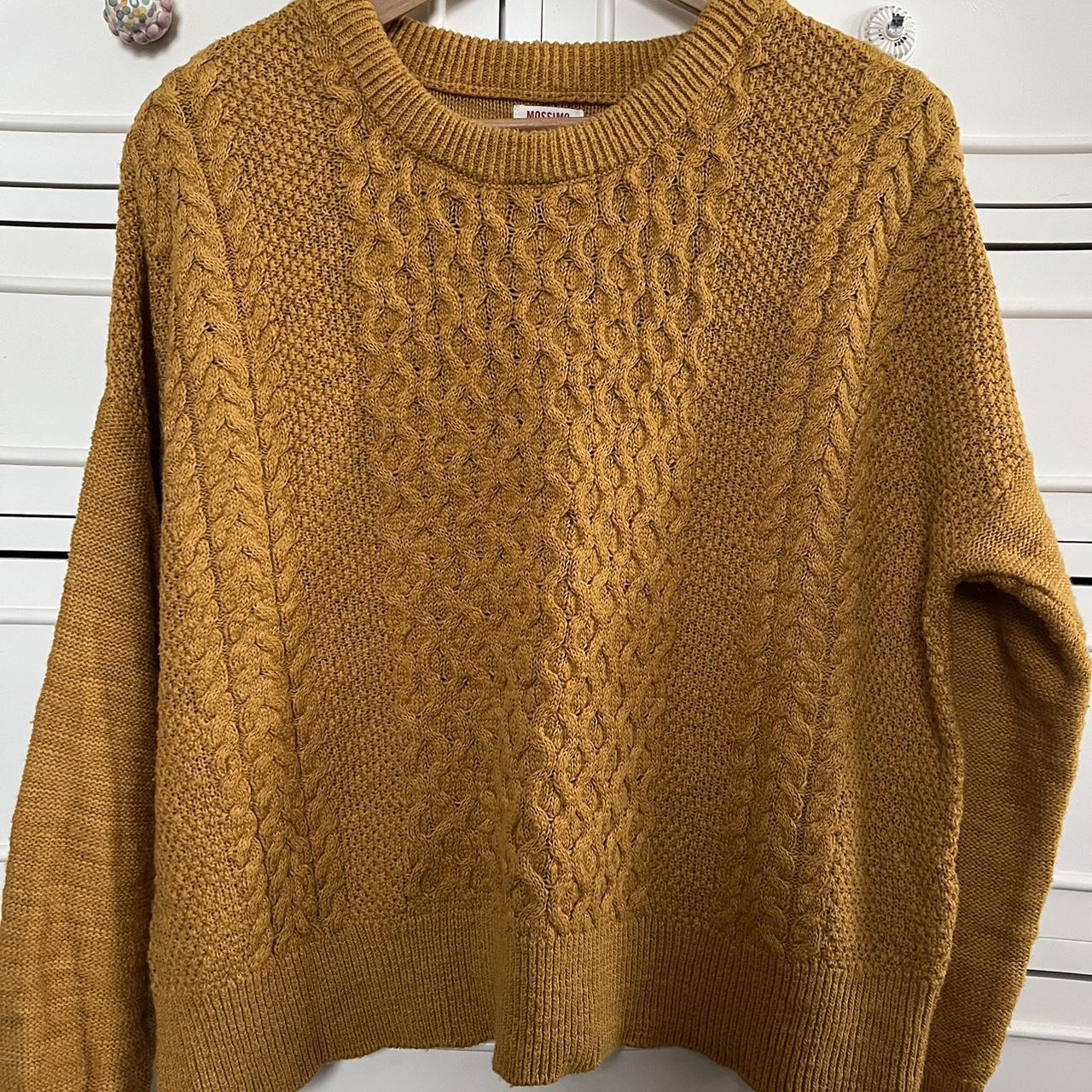 Mustard Yellow Sweater Amazing Color And Stitching Depop   P0 