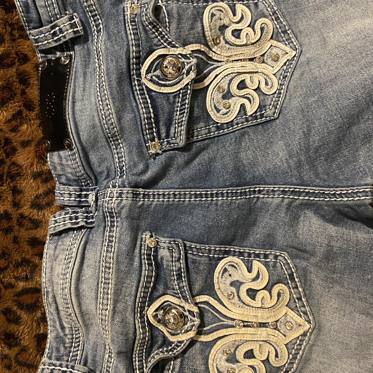 cute y2k jeans with designs on back pockets ^_^. ... - Depop