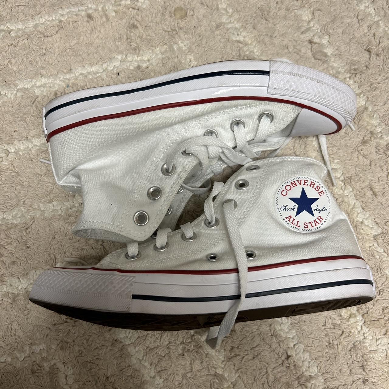 Converse Women's White Trainers | Depop