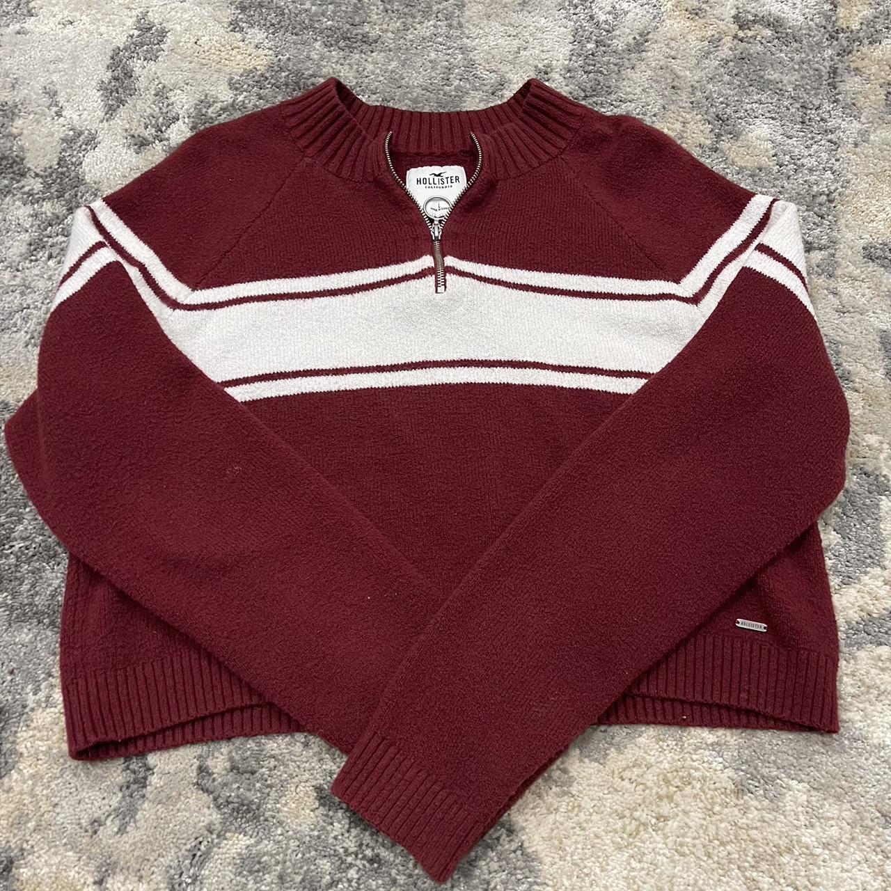 Hollister on sale burgundy sweater