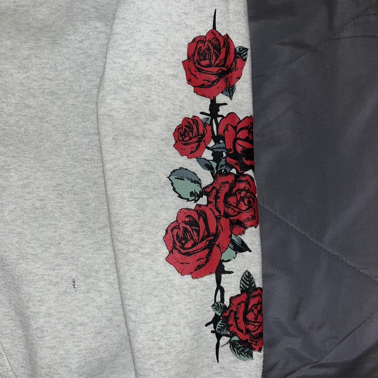 Rue21 Men's grey “now or never” with roses hoodie in | Depop