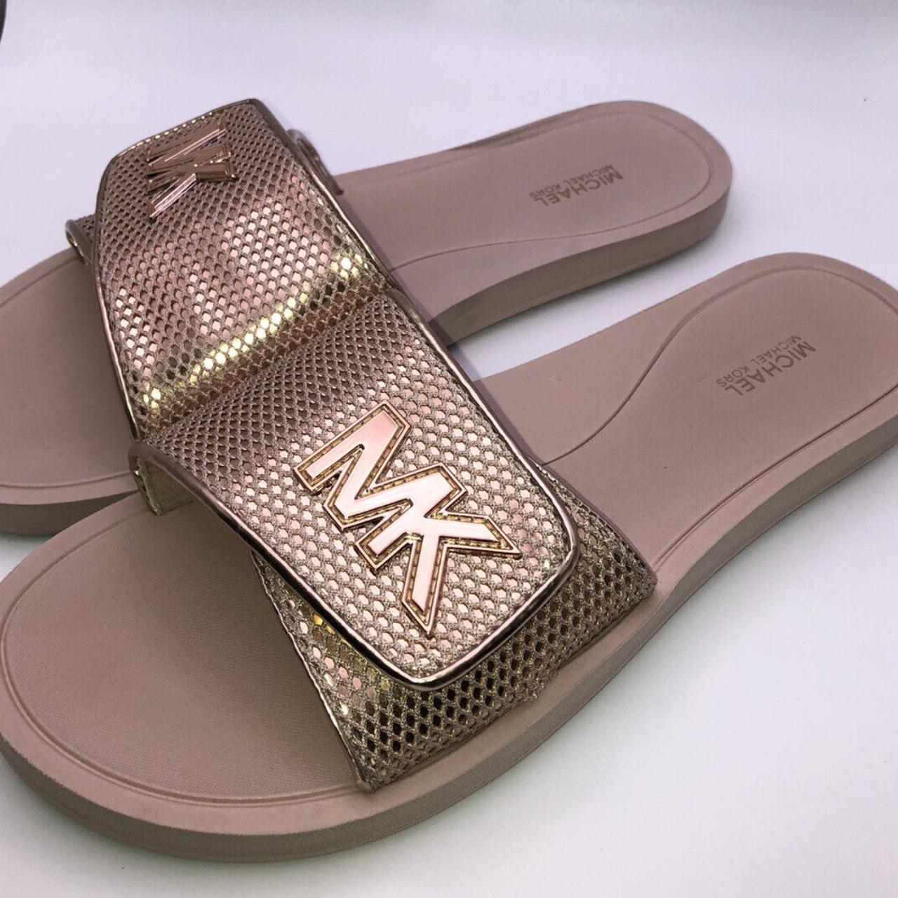 Gold mk on sale slides womens