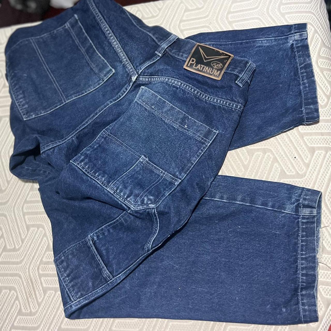 Jnco like jeans platinum jeans Size 36 (fit waist... - Depop