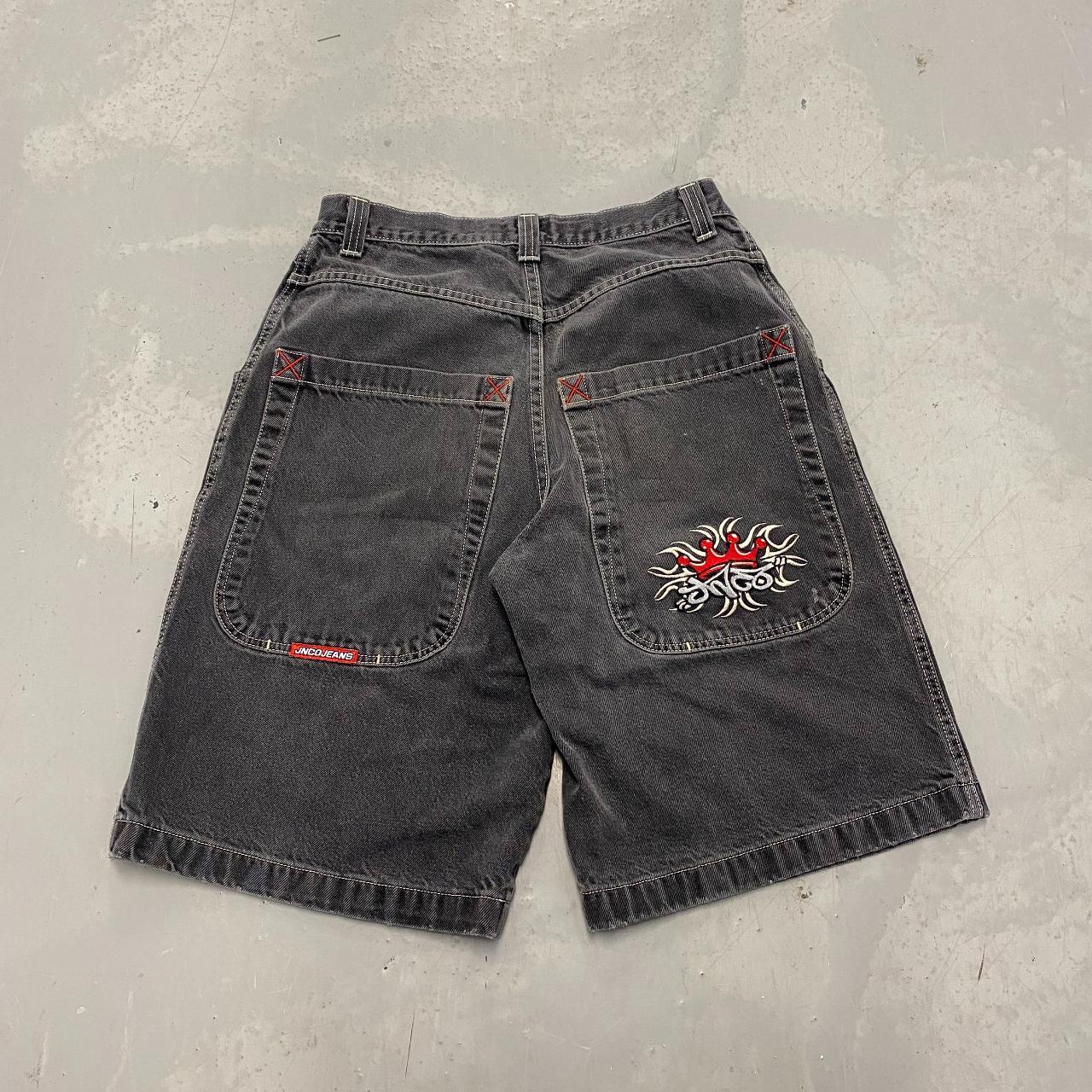 Jnco Tribal Crowns Jorts Size: 32 MESSAGE BEFORE... - Depop