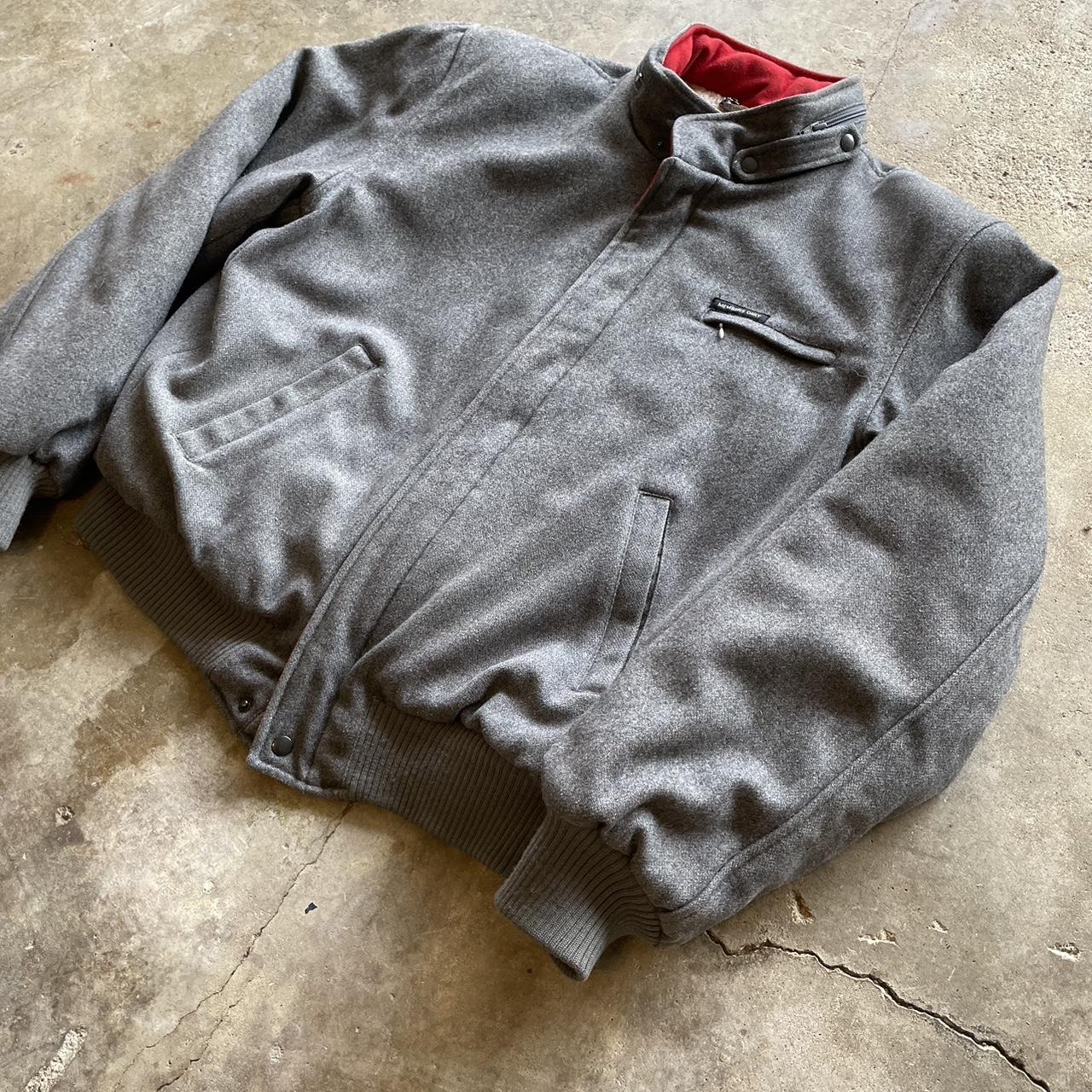Members Only Men's Grey and Red Jacket (2)