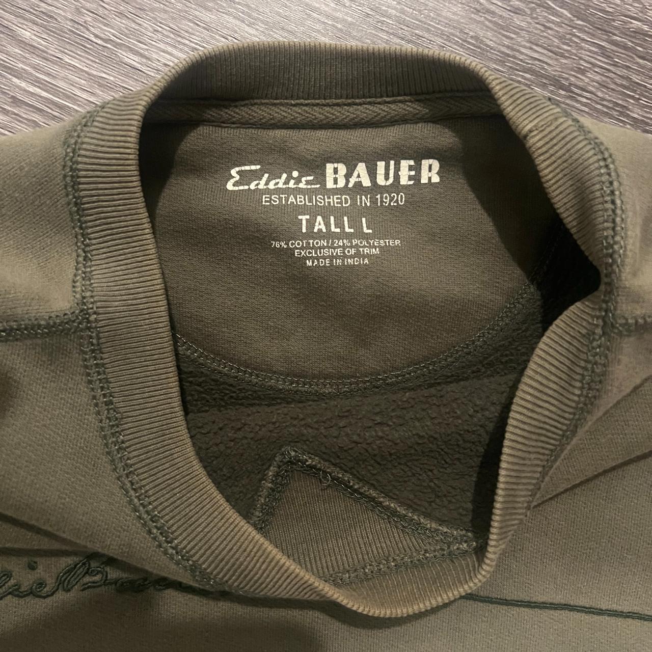 Eddie Bauer Men's Khaki Sweatshirt Depop
