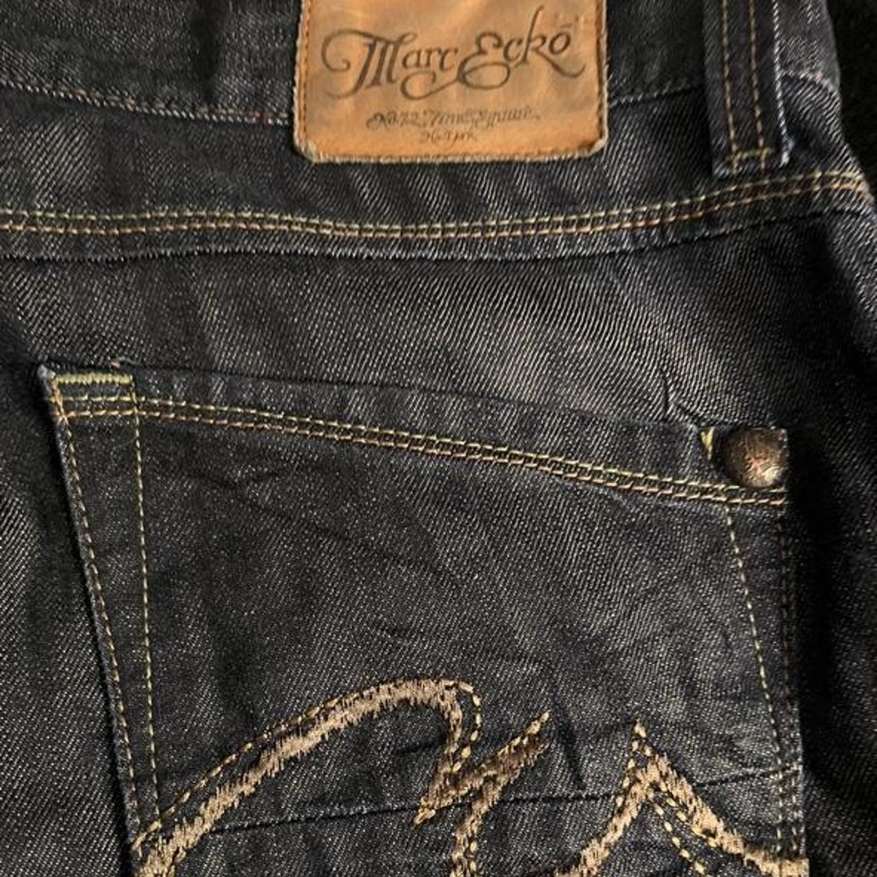 vintage 2000s semi baggy jeans brand :marc ecko... - Depop