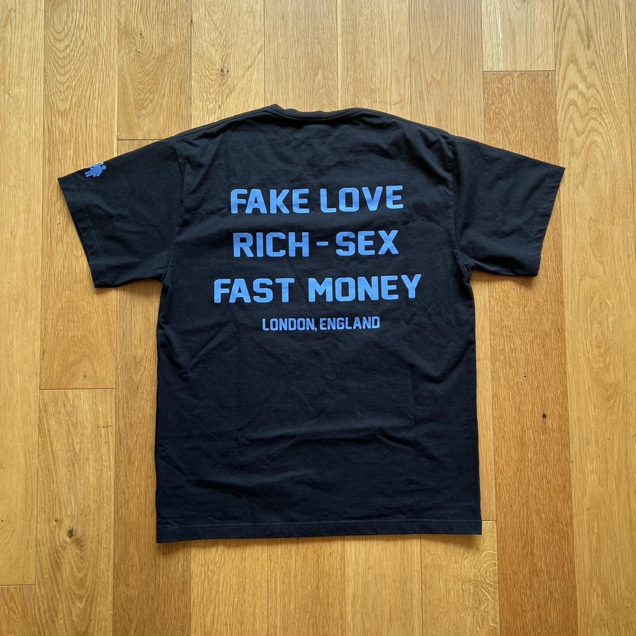 money sex 888 EW! tシャツ moneysex Homme Femme Beverly Hills - Fake Love Rich-Sex Fast Money T