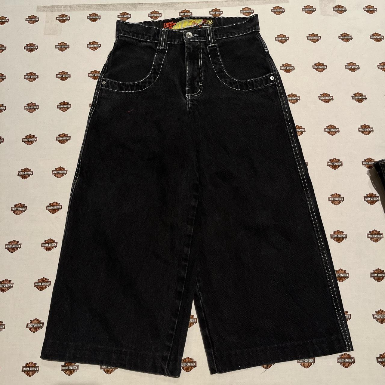 Rare JNCO Twin Cannons Dark Charcoal Black Mad Baggy... - Depop
