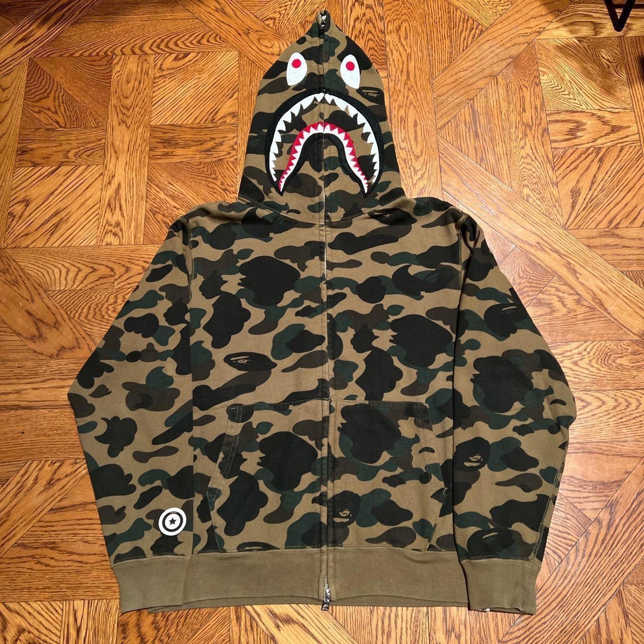 1st camo shark hoodie jacket mens best sale