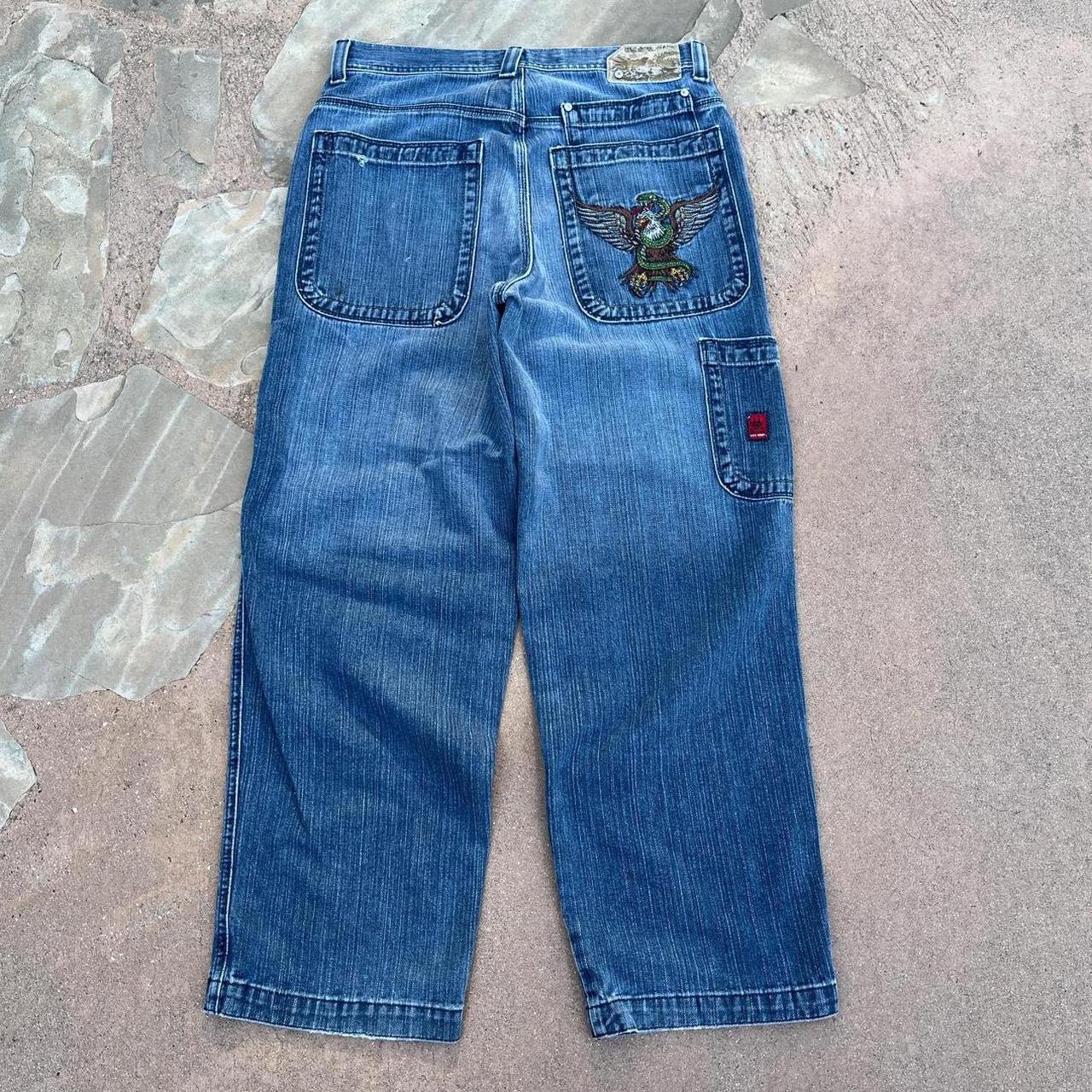 90s W.&L.T. Snake-Jeans スネークジーンズ INSANELY SWEET Vintage 90s JNCO Jeans Serpent Eagle | Depop