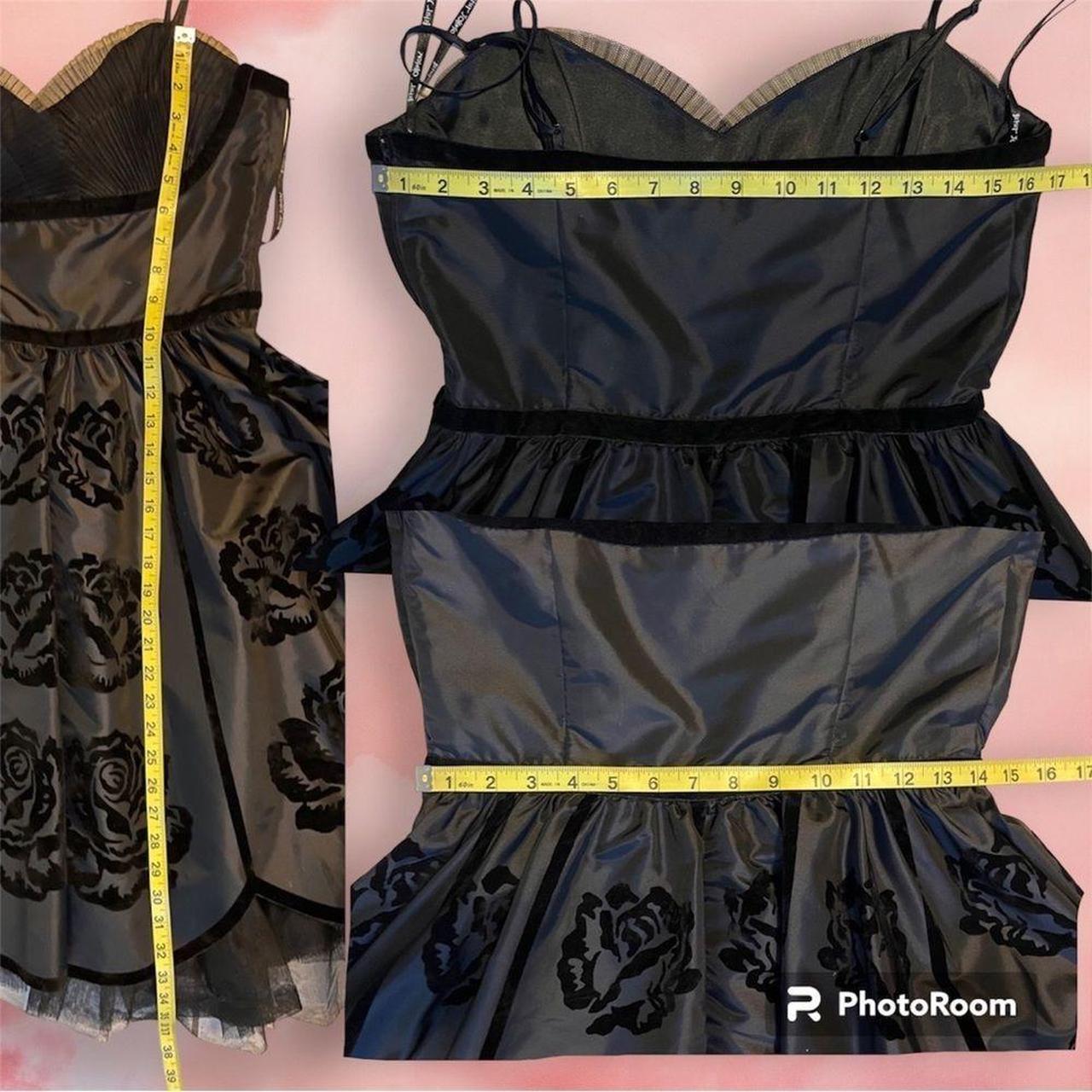 Betsey Johnson black rose velvet satin retro | Depop Betsey Johnson black rose velvet satin retro | Depop