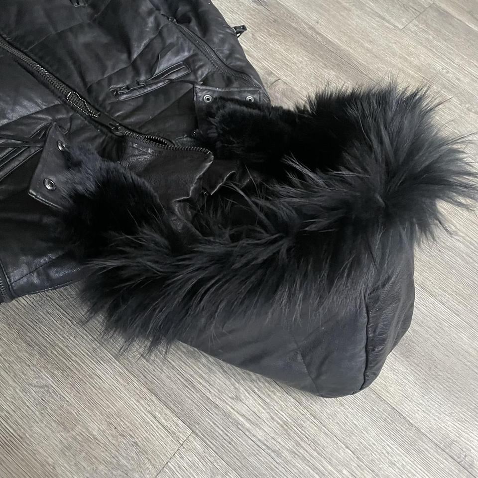 goat skin leather buffalo bobs puffer jacket. the... - Depop