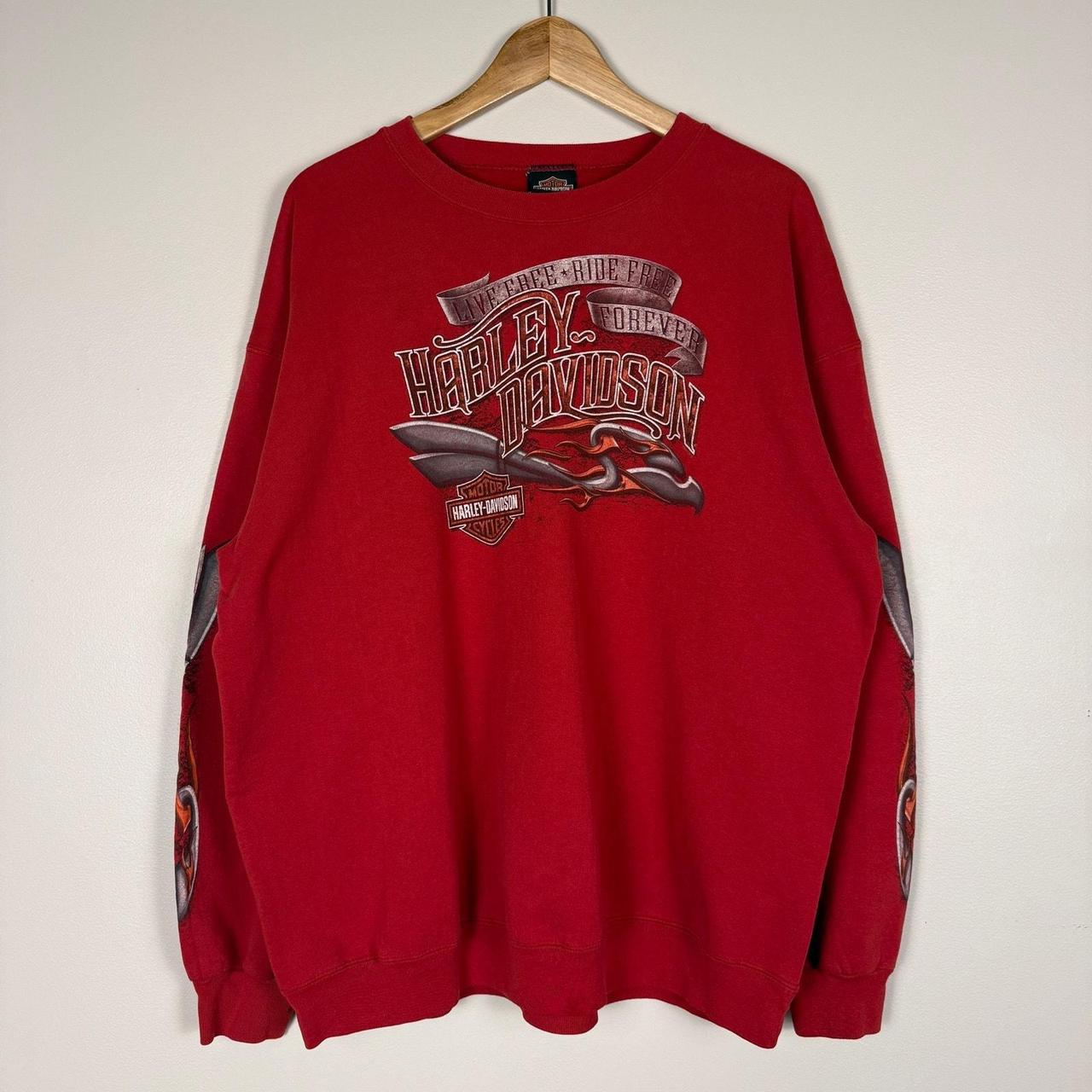 Harley Davidson Men's Sweatshirt - Red - XL – Vin… - image 2