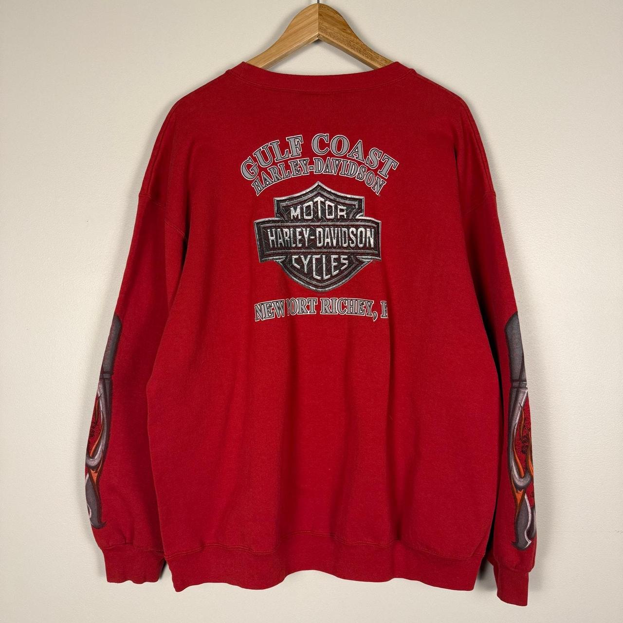 Harley Davidson Men's Sweatshirt - Red - XL – Vin… - image 3