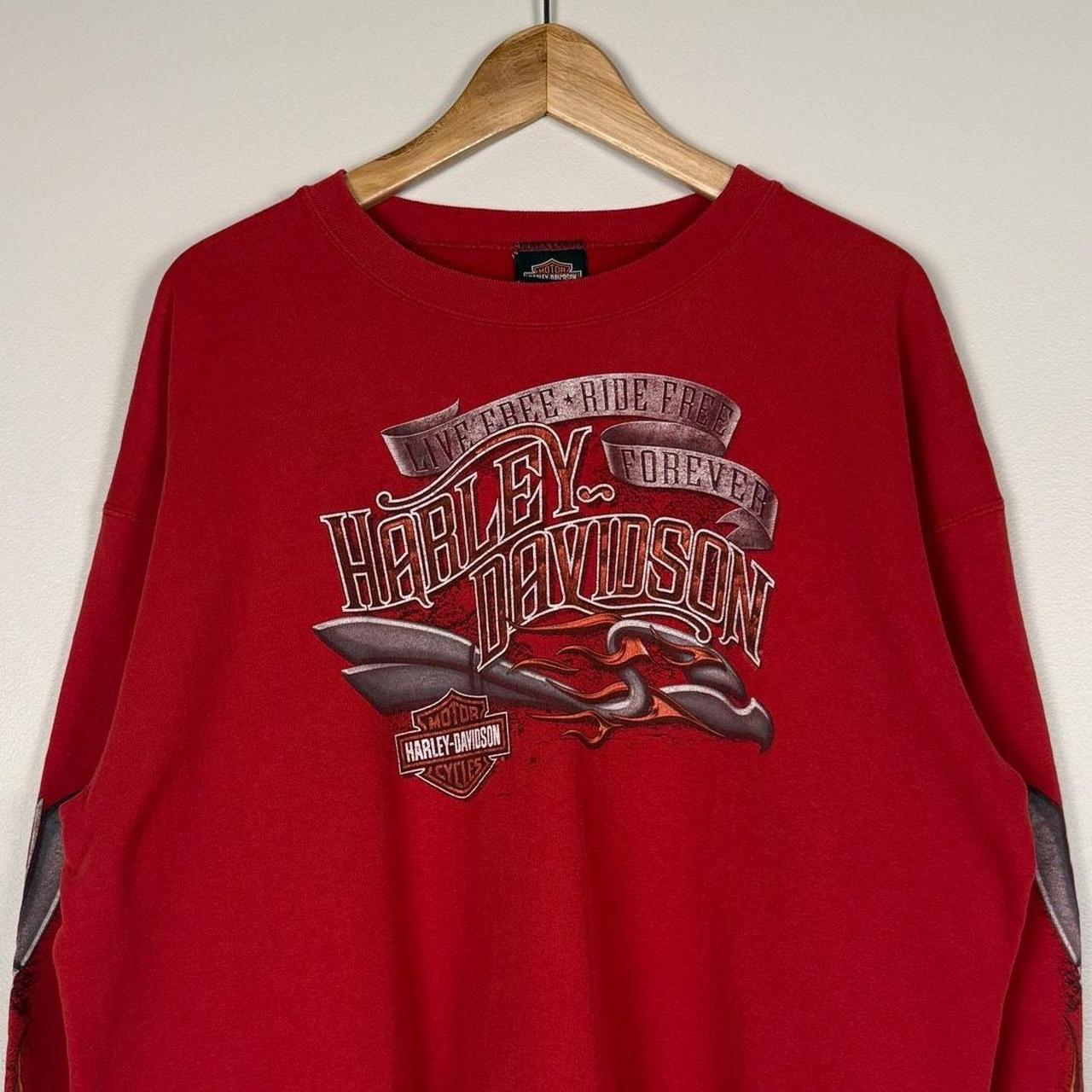 Harley Davidson Men's Sweatshirt - Red - XL – Vin… - image 1