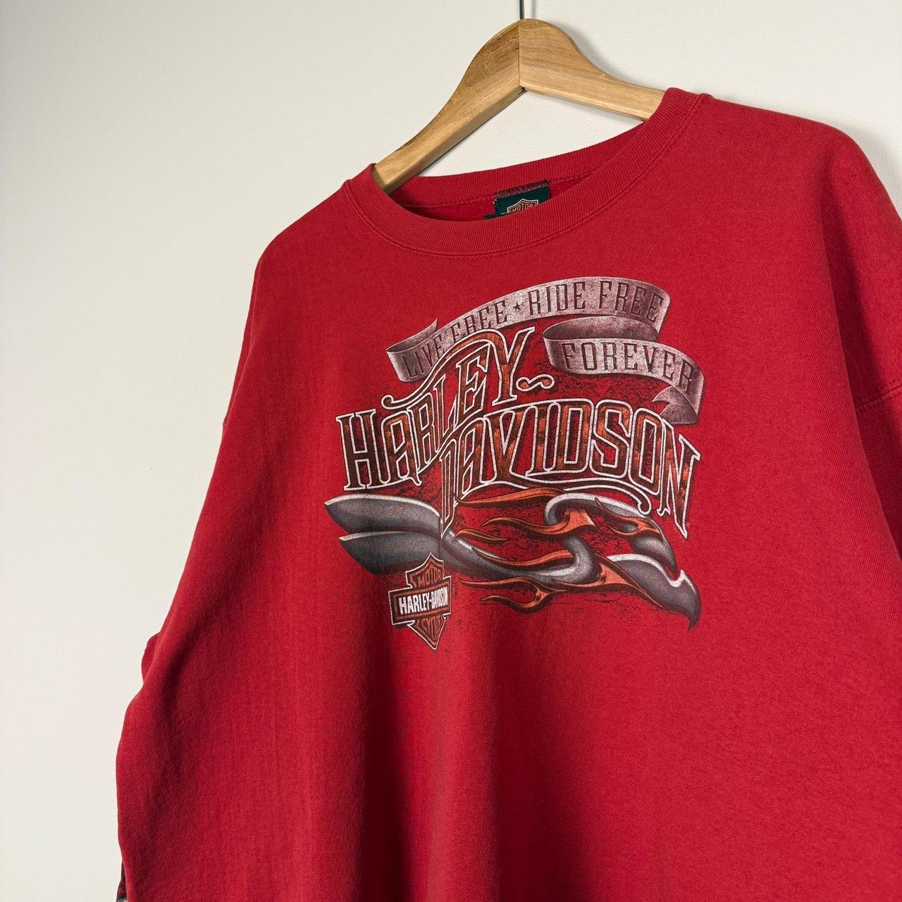 Harley Davidson Men's Sweatshirt - Red - XL – Vin… - image 4