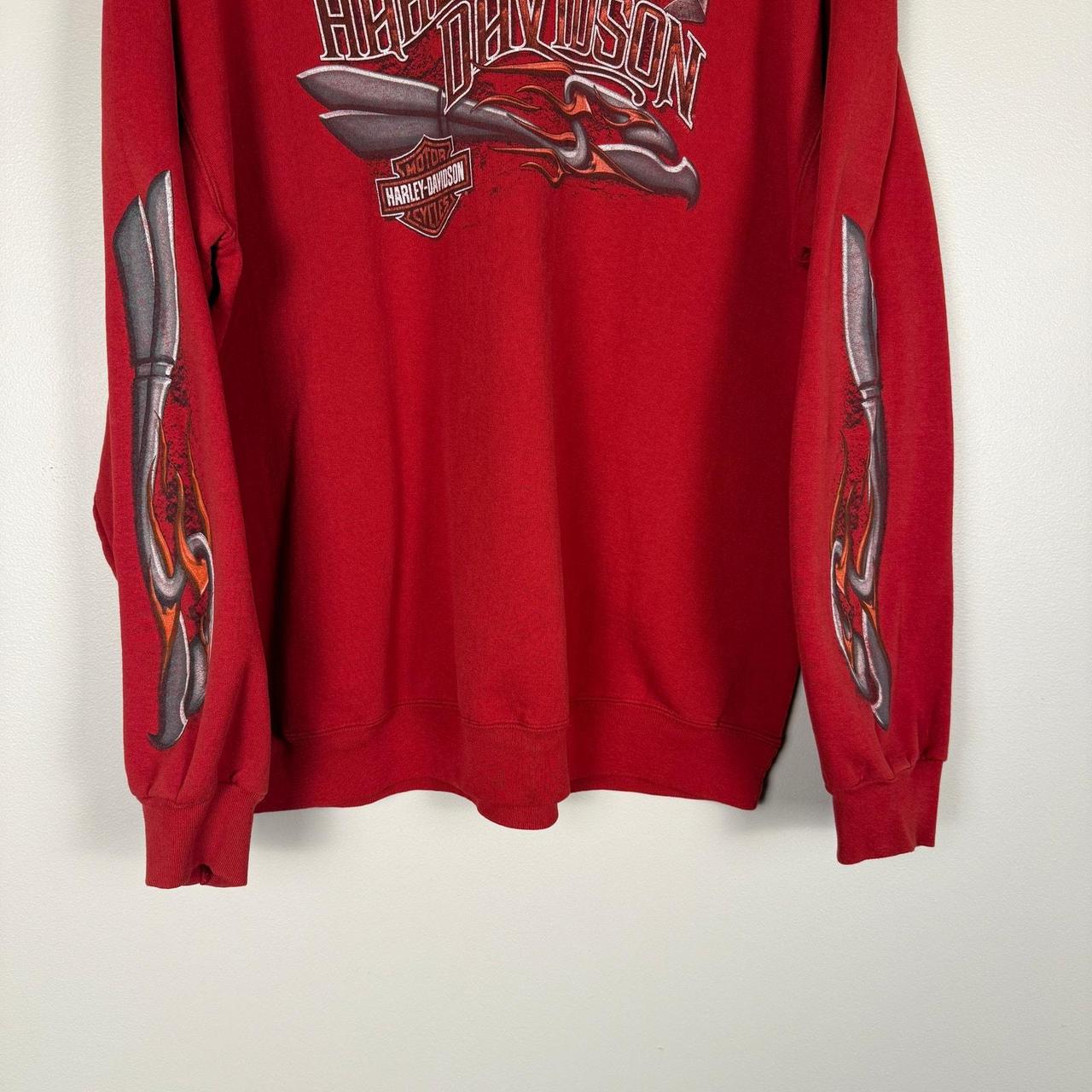 Harley Davidson Men's Sweatshirt - Red - XL – Vin… - image 6