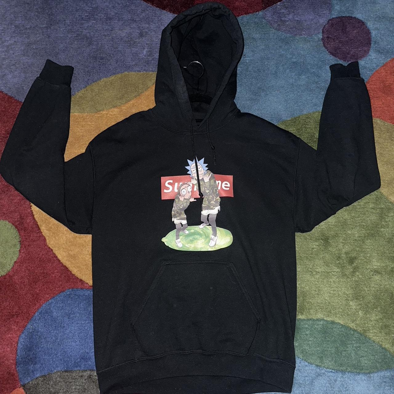 Supreme rick and on sale morty hoodie real