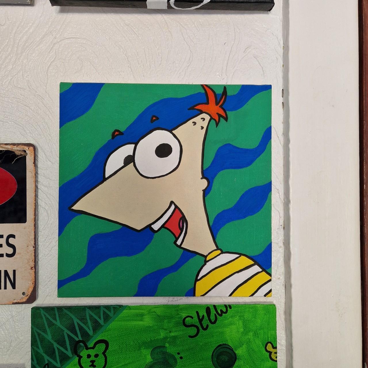 Phinease and ferb Cartoon paintings #cartoon... - Depop