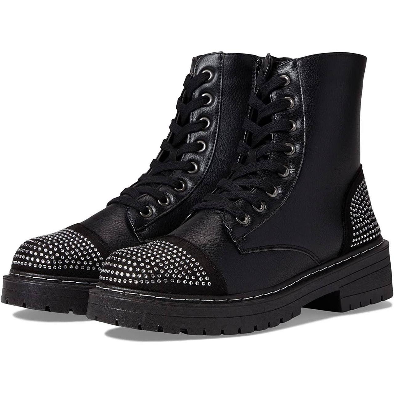 CHRISTIAN LOUBOUTIN Studded-toecap Lace-up Leather Ankle, 59% OFF