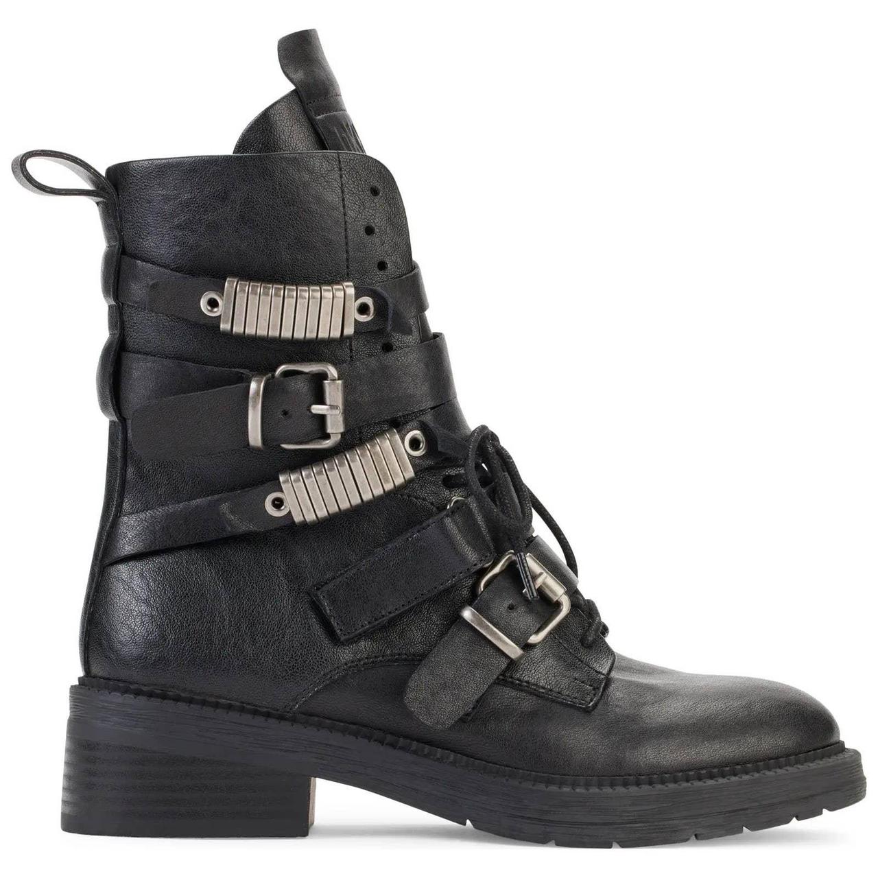 Strappy combat outlet boots