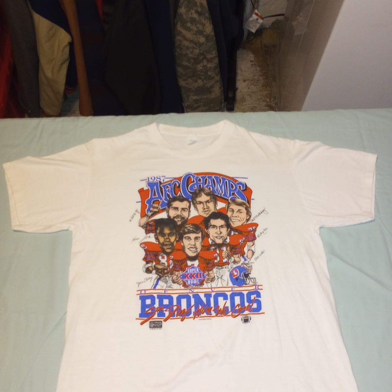 This Denver Broncos White NFL Licensed T-Shirt/Shirt - Depop