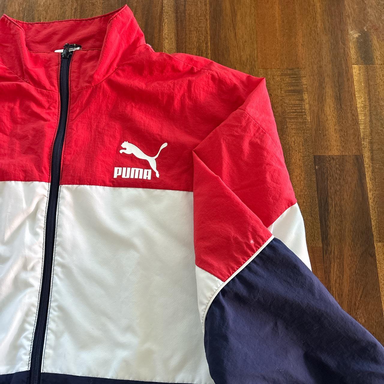 Vintage Puma Colorblock Windbreaker Like New Depop