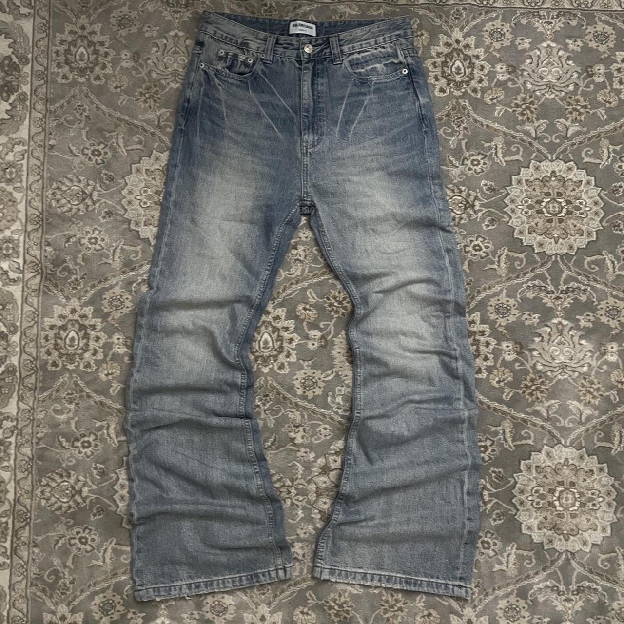 Balenciaga unfit baggy jeans lost tapes flared... - Depop