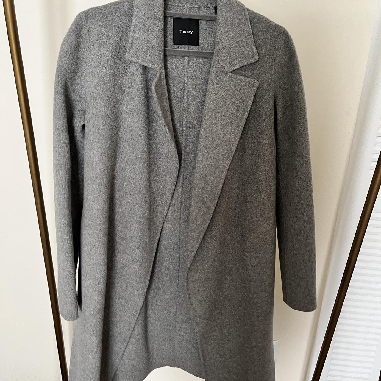 Theory grey 2024 wool coat