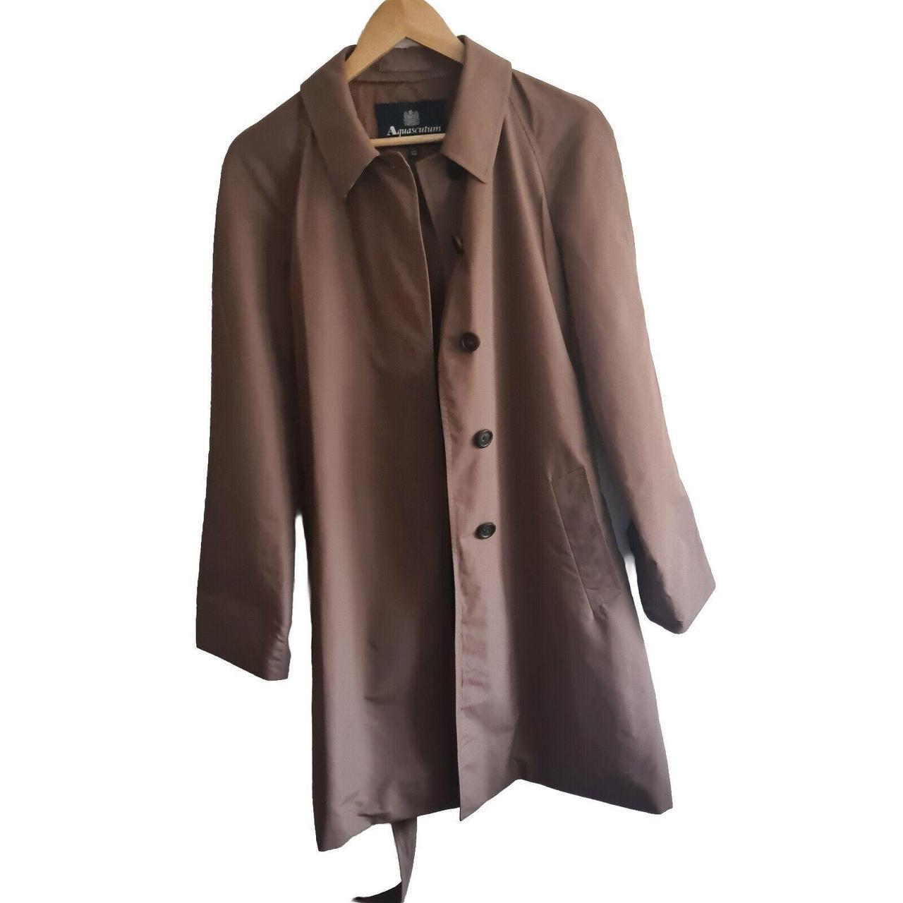 Aquascutum Trench Coat 14 Brown Womens 46 Chest 36 Depop