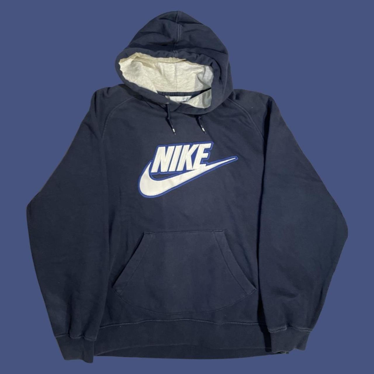 Vintage Y2K Silver Tag Nike Hoodie - Depop