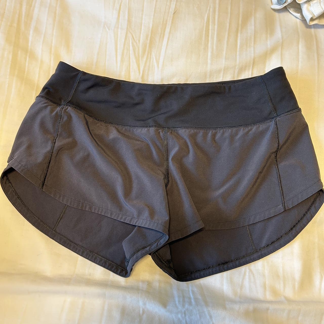 lululemon black shorts 2.5” size 2 - Depop